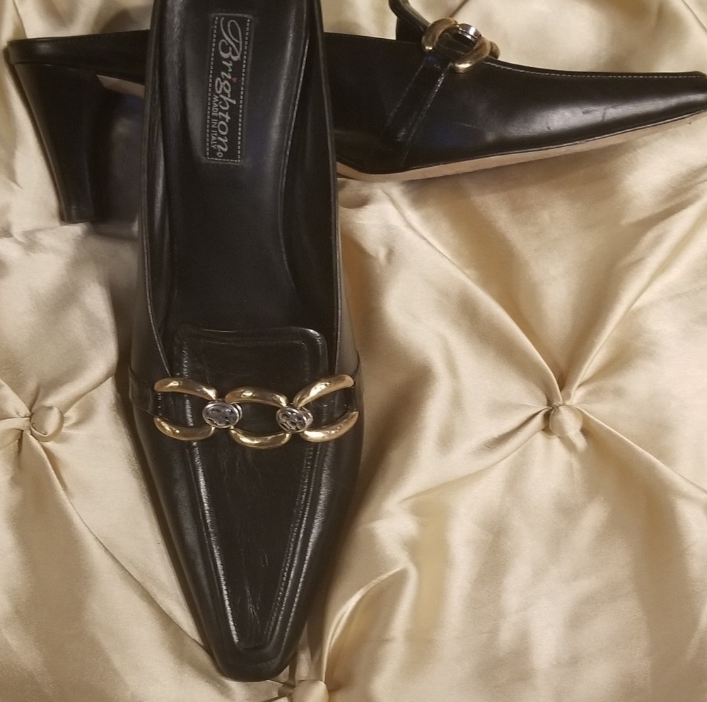 Brighton Mules with Gold Embelishment